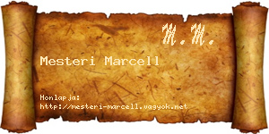 Mesteri Marcell névjegykártya